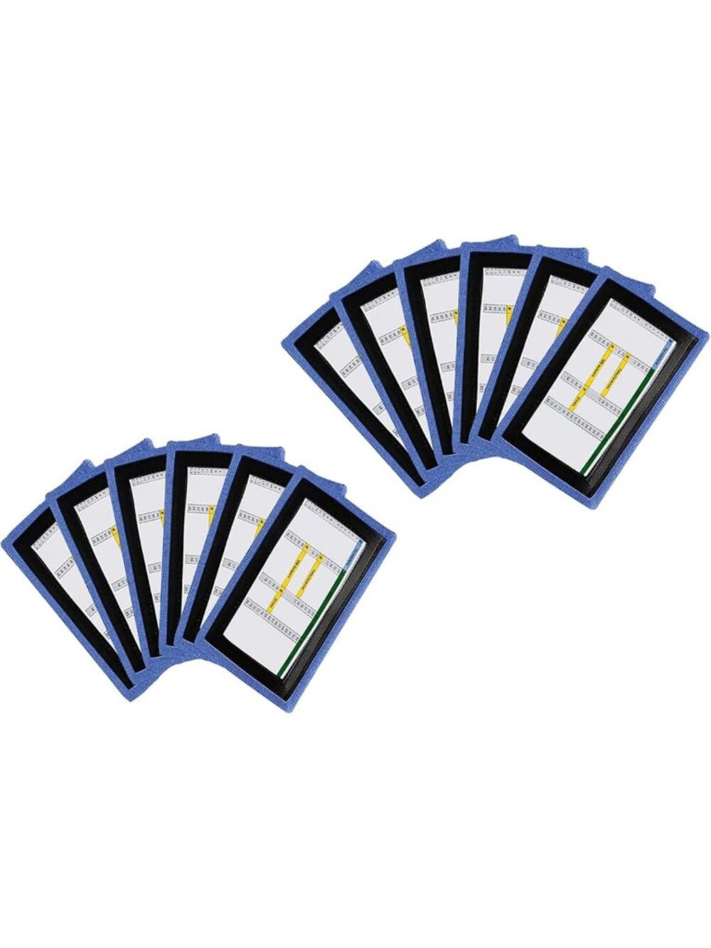 Youth Football Playbook Wristband, 3 Compartment Design, 12 Pack for Coaches